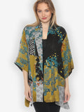 Citron Bohemian Mixed Art in Black Kimono