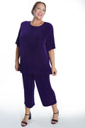 Vikki Vi Classic Royal Purple Crop Pant