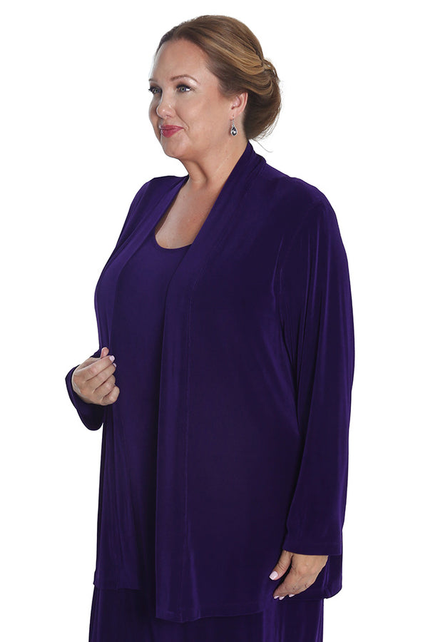 Vikki Vi Classic Royal Purple Kimono Jacket