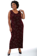 Vikki Vi Classic Shiraz Sparkle Sleeveless Maxi Tank Dress