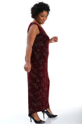 Vikki Vi Classic Shiraz Sparkle Sleeveless Maxi Tank Dress