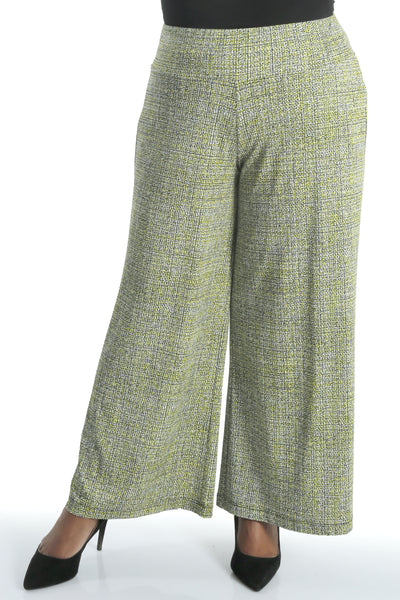 Vikki Vi Jersey Lemon Twill Wide Leg Pull on Pant