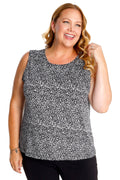 Vikki Vi Jersey Snow Leopard Tank