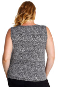 Vikki Vi Jersey Snow Leopard Tank