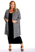 Vikki Vi Jersey Snow leopard Long Sleeve Kimono Duster