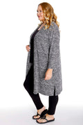 Vikki Vi Jersey Snow leopard Long Sleeve Kimono Duster