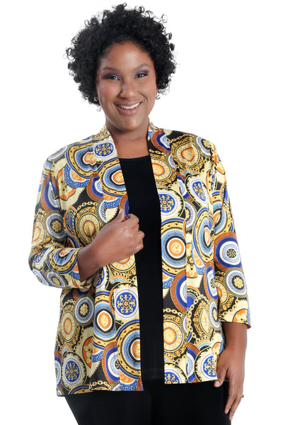 Vikki Vi Jersey Royal Medallion Kimono Jacket