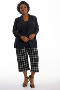 Vikki Vi Jersey Window Pane Crop Pant