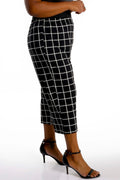 Vikki Vi Jersey Window Pane Crop Pant