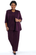 Vikki Vi Classic Boysenberry V-Neck 3/4 Sleeve Tunic