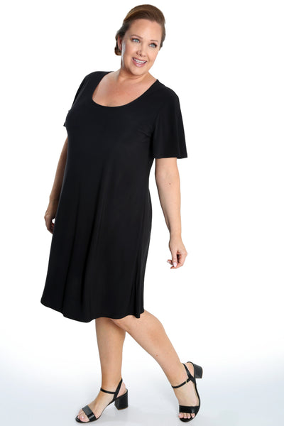 Vikki Vi Jersey Black T-Shirt Style Dress