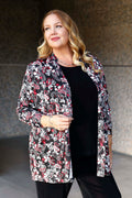 Vikki Vi Jersey Red Paisley Long Kimono Jacket