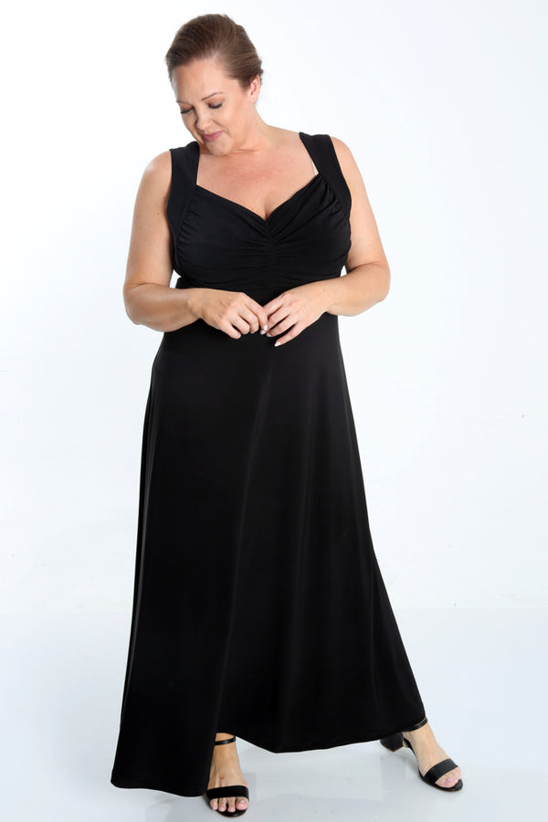 Vikki Vi Jersey Black Maxi Dress