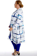 Vikki Vi Jersey Royal Splash Long Sleeve Kimono Duster