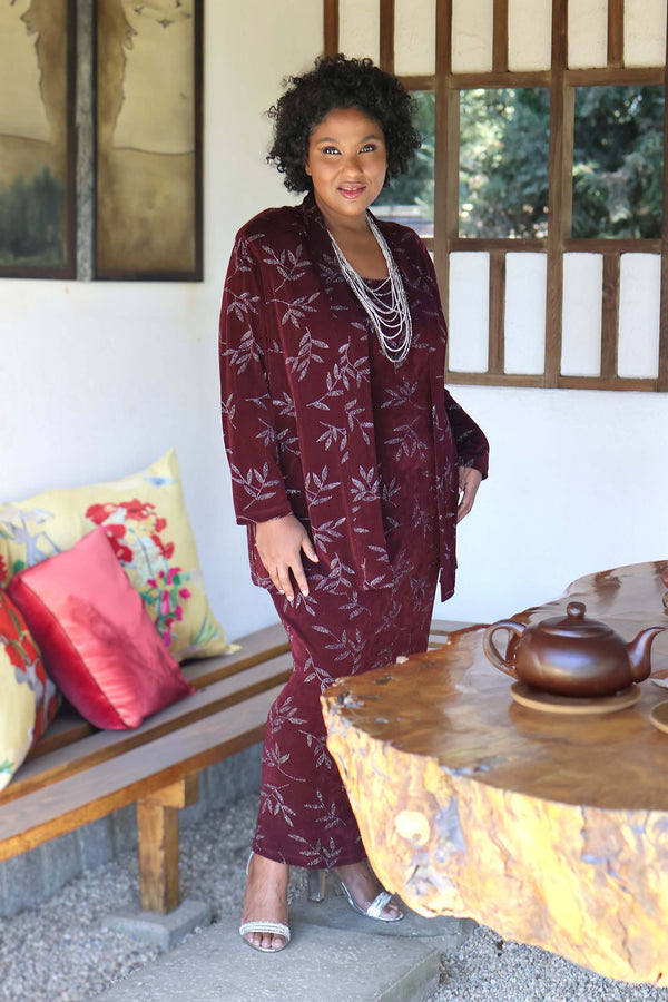 Vikki Vi Classic Shiraz Sparkle Kimono Jacket