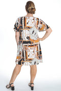 Vikki Vi Jersey Ivory Chain T-Shirt Style Dress
