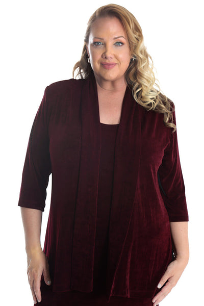 Vikki Vi Classic Shiraz 3/4 Sleeve Kimono Jacket