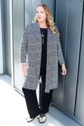 Vikki Vi Jersey Snow leopard Long Sleeve Kimono Duster