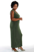 Vikki Vi Classic Olive Maxi Tank Dress