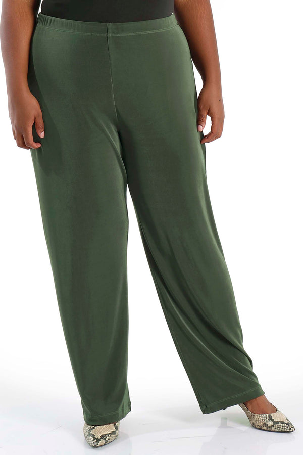 Vikki Vi Classic Olive Pull on Pant