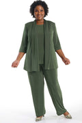 Vikki Vi Classic Olive 3/4 Sleeve Kimono Jacket