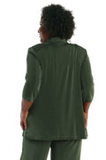 Vikki Vi Classic Olive 3/4 Sleeve Kimono Jacket