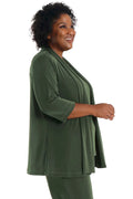 Vikki Vi Classic Olive 3/4 Sleeve Kimono Jacket