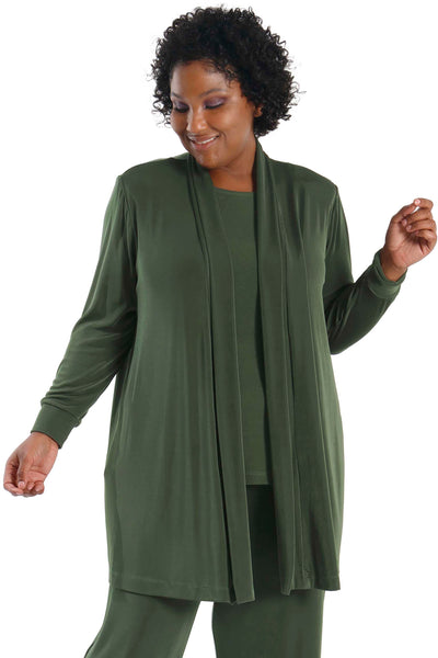 Vikki Vi Classic Olive Long Kimono Jacket