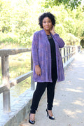 Vikki Vi Violet Sparkle Long Kimono Jacket