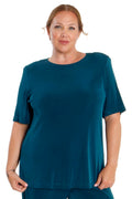 Vikki Vi Classic Deep Teal Short Sleeve Tunic