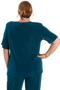 Vikki Vi Classic Deep Teal Short Sleeve Tunic