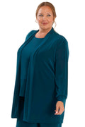 Vikki Vi Classic Deep Teal Long Kimono Jacket