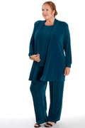 Vikki Vi Classic Deep Teal Long Kimono Jacket