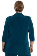 Vikki Vi Classic Deep Teal 3/4 Sleeve Kimono Jacket