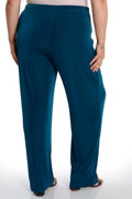 Vikki Vi Classic Deep Teal Petite Pull-On Pant