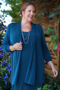 Vikki Vi Classic Deep Teal Long Kimono Jacket