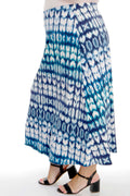 Vikki Vi Jersey Blue Tribal Maxi Skirt