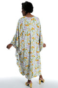 Vikki Vi Jersey Tea Garden Zip Front Caftan