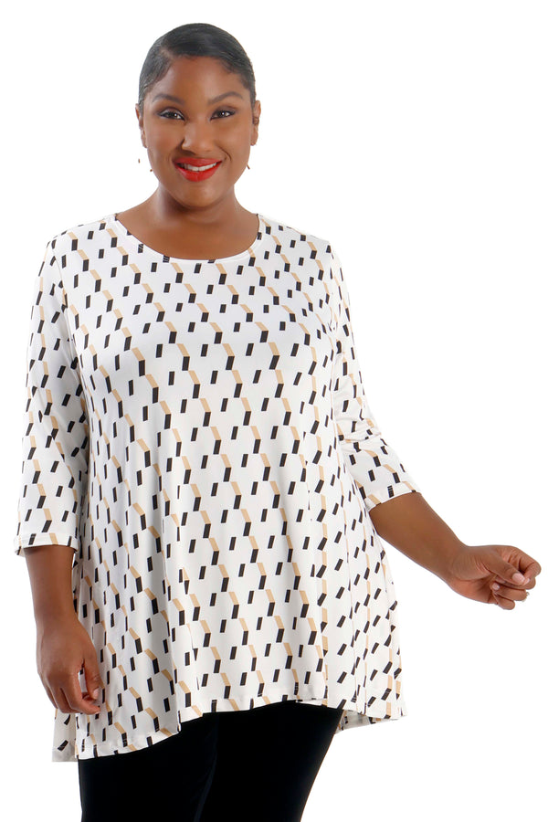 Vikki Vi Jersey Mirage 2 Pocket Swing Tunic