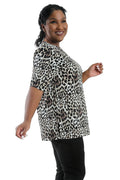 Vikki Vi Jersey Animal Short Sleeve Tunic