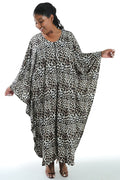 Vikki Vi Jersey Animal Zip Front Caftan