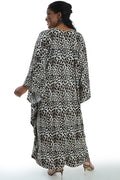 Vikki Vi Jersey Animal Zip Front Caftan