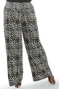 Vikki Vi Jersey Animal Wide Leg Pull on Pant