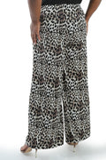 Vikki Vi Jersey Animal Wide Leg Pull on Pant