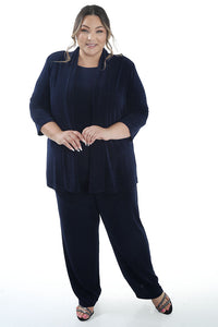 Vikki Vi Classic Navy 3/4 Sleeve Kimono Jacket