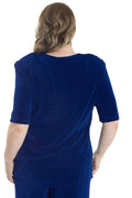 Vikki Vi Classic Royal Blue Short Sleeve Tunic