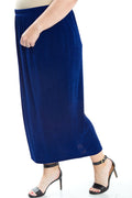 Vikki Vi Classic Royal Blue Straight Maxi Skirt