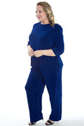 Vikki Vi Classic Royal Blue 3/4 Sleeve Top