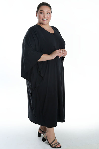 Vikki Vi Ralmtex Black Sleep Kaftan