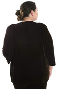 Jackets Vikki Vi Classic Dark Chocolate 3/4 Sleeve Cardigan